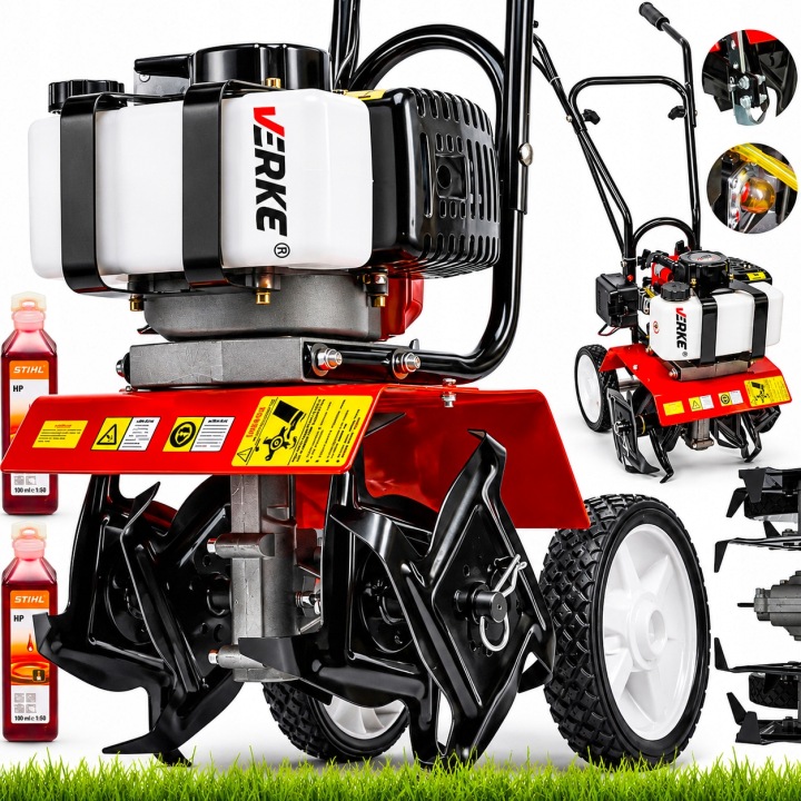 Benzínový kultivátor VERKE Garden V90200 3 HP 52 cm³ 30 cm + 2× olej STIHL